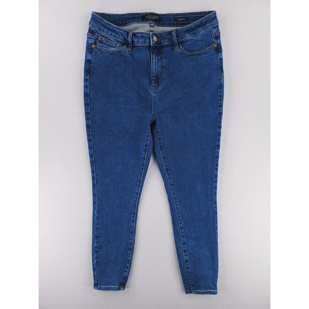 Judy Blue Jeans Womens 15/32 Blue Skinny Stretch Denim Pants High Rise Preppy